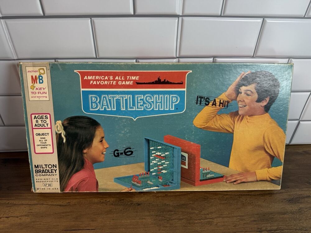 Vintage 1971 Battleship Board Game 4730 100% Complete - Milton Bradley